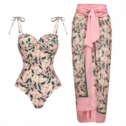 Floral Tummy Control Swimsuit Set