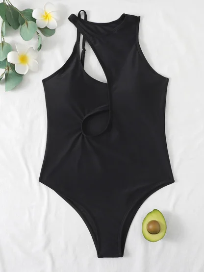 Asymmetrical Tummy Control Swimsuits - Image 6