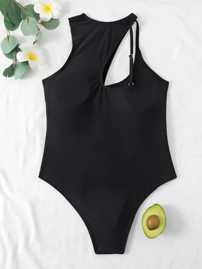 Asymmetrical Tummy Control Swimsuits - Image 7