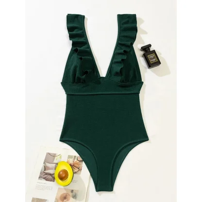 Ruffle Strap Tummy Control Swimsuits - Image 5