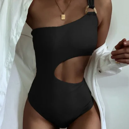 Cutout One-shoulder Tummy Control Swimsuit - Image 2