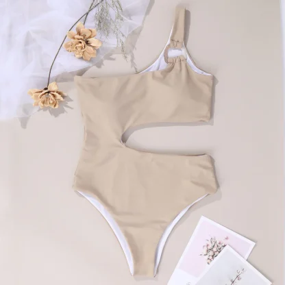 Cutout One-shoulder Tummy Control Swimsuit - Image 5