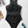 Sexy Mesh Tummy Control Swimsuits