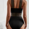 Sexy Mesh Tummy Control Swimsuits - Image 3