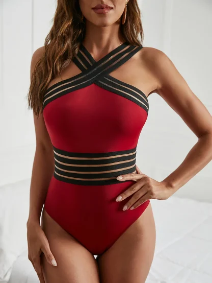 Sexy Mesh Tummy Control Swimsuits - Image 5