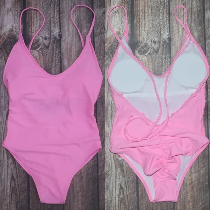 Backless Padded Tummy Control Swimsuits - Image 2