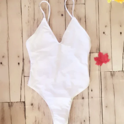 Backless Padded Tummy Control Swimsuits - Image 3
