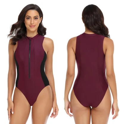 Zip Front Tummy Control Swimsuits - Image 3