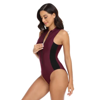 Zip Front Tummy Control Swimsuits - Image 4