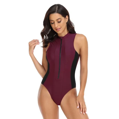 Zip Front Tummy Control Swimsuits - Image 5