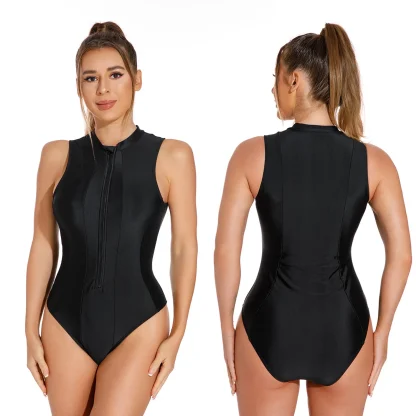Zip Front Tummy Control Swimsuits