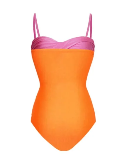 Orange Tummy Control Swimsuit Set - Image 3