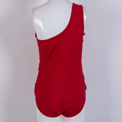 One-shoulder Tummy Control Swimsuits - Image 4