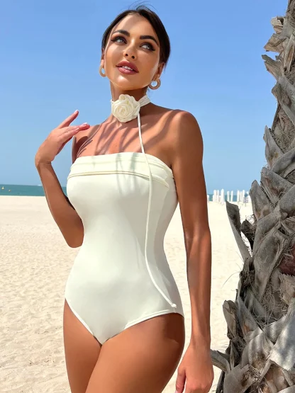 Versatile 3D Floral Tummy Control Swimsuit - Image 2