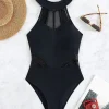 Sexy Mesh Tummy Control Swimsuit - Image 3