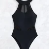 Sexy Mesh Tummy Control Swimsuit - Image 4