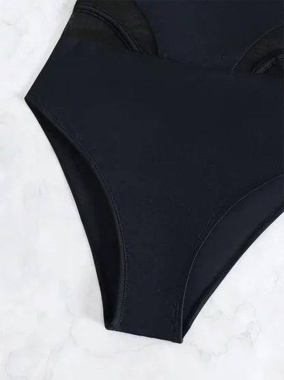 Sexy Mesh Tummy Control Swimsuit - Image 6
