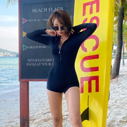 Rash Guard Tummy Control Swimsuit - Image 3