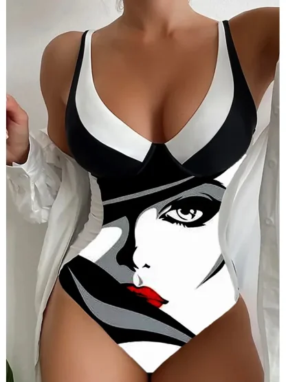 Color Block Tummy Control Swimsuits - Image 5