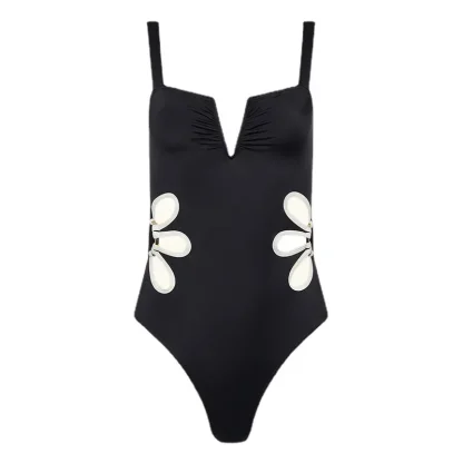 Flower Hollow Out Tummy Control Swimsuits - Image 6