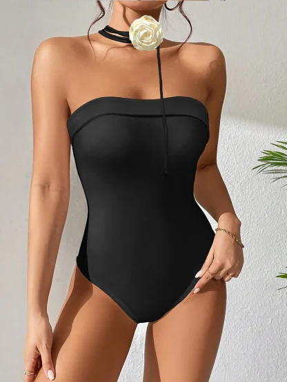3D Flower Tummy Control Swimsuit - Image 2
