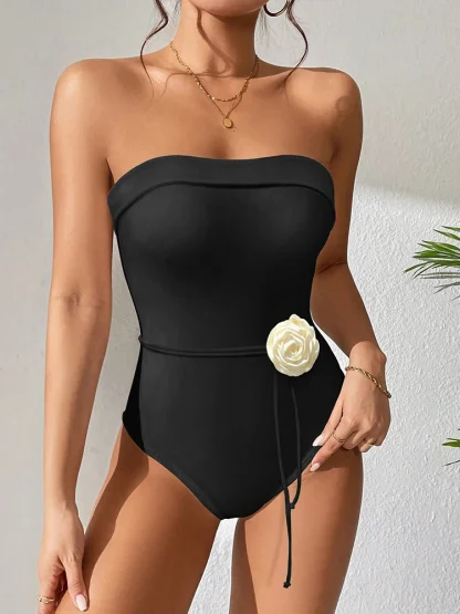 3D Flower Tummy Control Swimsuit - Image 3