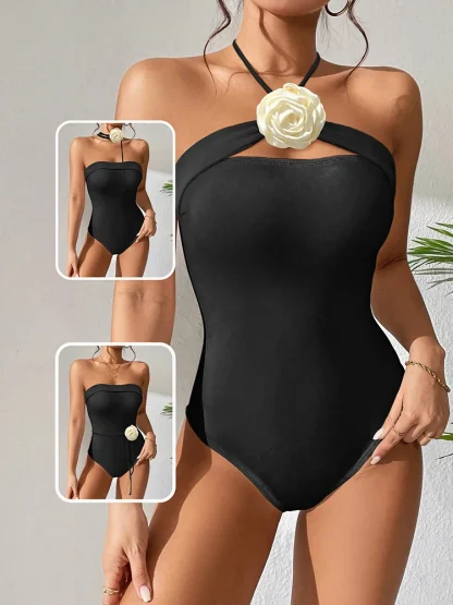 3D Flower Tummy Control Swimsuit