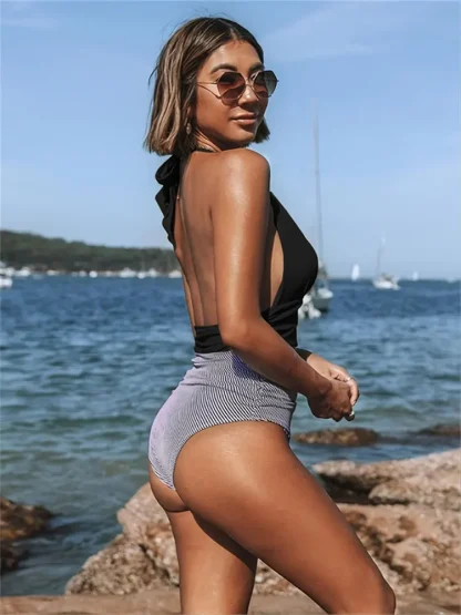 Sexy Backless Tummy Control Swimsuit - Image 3