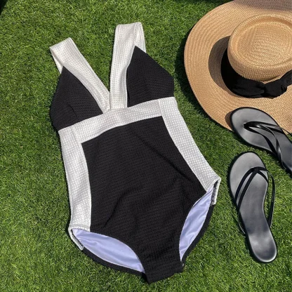 Chic V-neck Tummy Control Swimsuit - Image 7