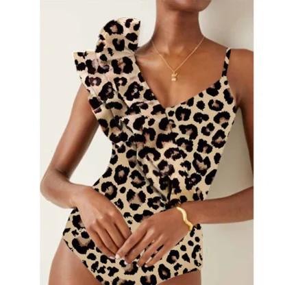 Leopard Print Tummy Control Swimsuit - Image 3