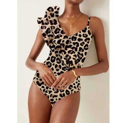 Leopard Print Tummy Control Swimsuit