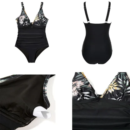 V-neck Mesh Tummy Control Swimsuits - Image 5