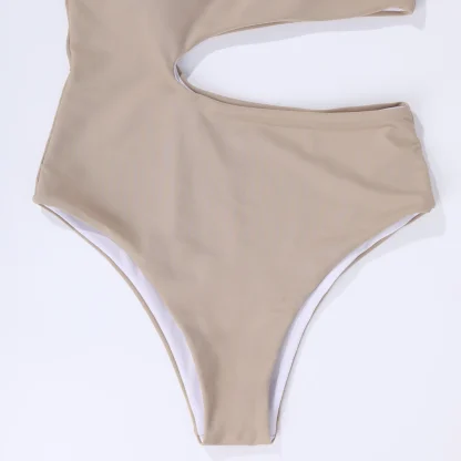 One-shoulder Cutout Tummy Control Swimsuit - Image 5