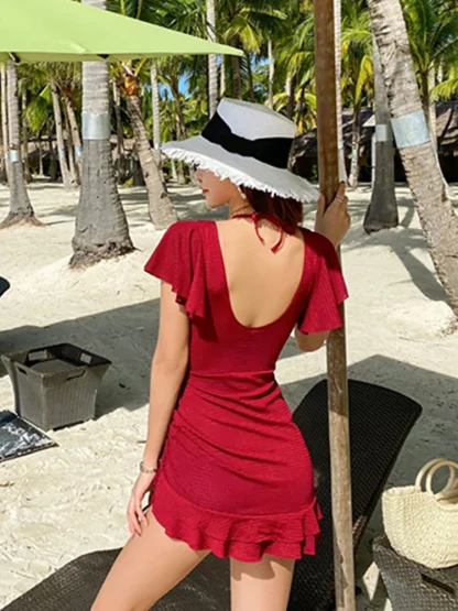 Sexy V-neck Tummy Control Swimsuits - Image 2