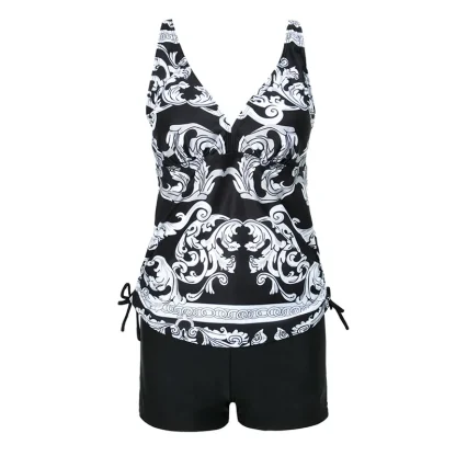 V-neck Tummy Control Swimsuit Set - Image 3