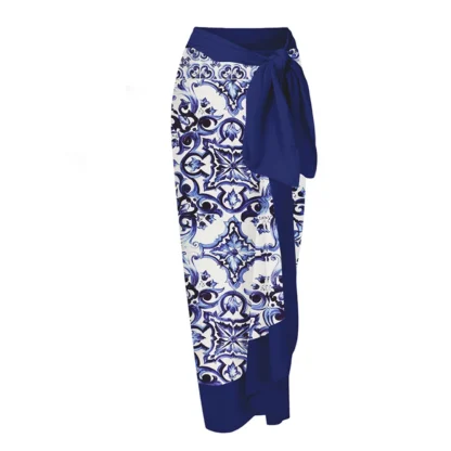 One-piece Blue Tummy Control Swimsuit - Image 3