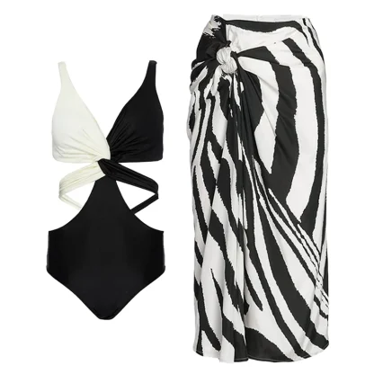 Sexy Cutout Tummy Control Swimsuit Set - Image 2