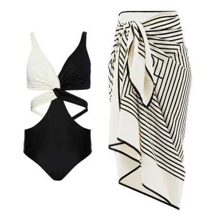 Sexy Cutout Tummy Control Swimsuit Set