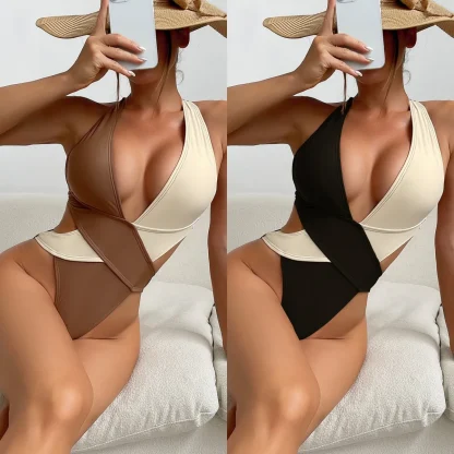 Criss Cross Tummy Control Swimsuit - Image 6