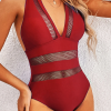 V-neck Fishnet Tummy Control Swimsuits - Image 6