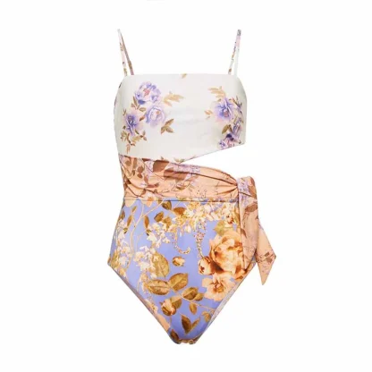 Elegant Floral Tummy Control Swimsuit - Image 5