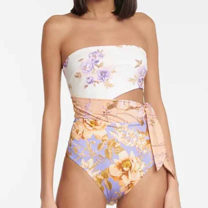 Elegant Floral Tummy Control Swimsuit - Image 2