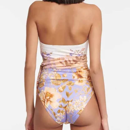 Elegant Floral Tummy Control Swimsuit - Image 3