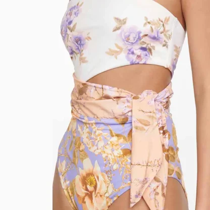 Elegant Floral Tummy Control Swimsuit - Image 4