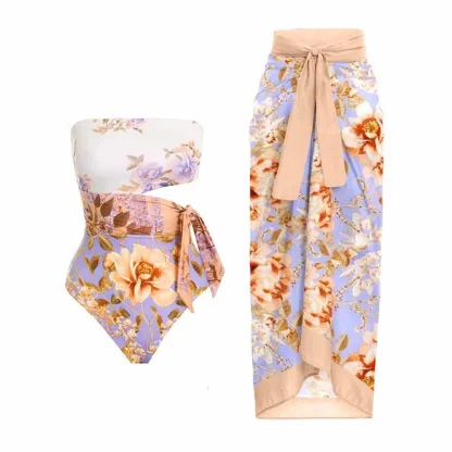 Elegant Floral Tummy Control Swimsuit - Image 6