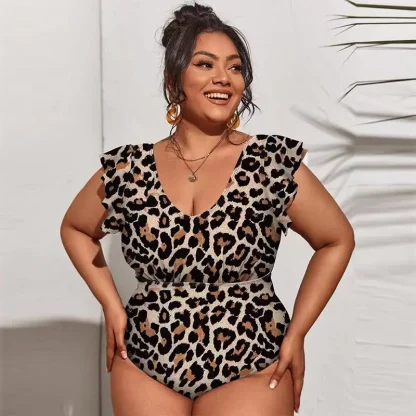 Ruffle Sleeve Tummy Control Swimsuit - Image 5