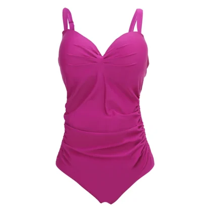 Plus Size Ruched Tummy Control Swimsuits - Image 6