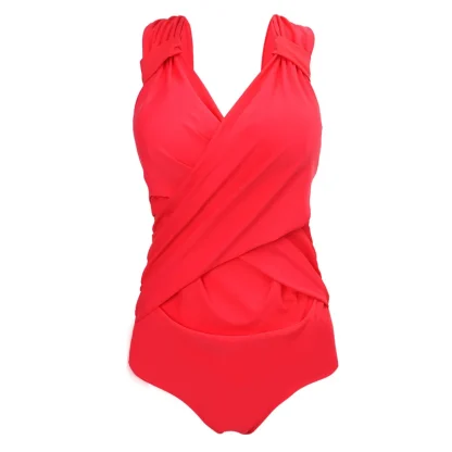Plus Size Ruched Tummy Control Swimsuits - Image 5