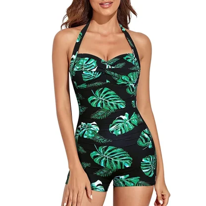 Halter Boyleg Tummy Control Swimsuits - Image 3