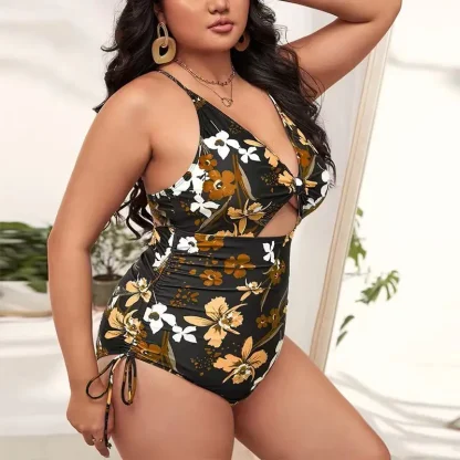 Floral Plus Size Tummy Control Swimsuits - Image 5